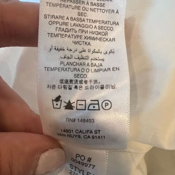 DÔEN Marianne Shirred Organic Cotton-Poplin Midi Dress. Size M. NWOT - Picture 9 of 9